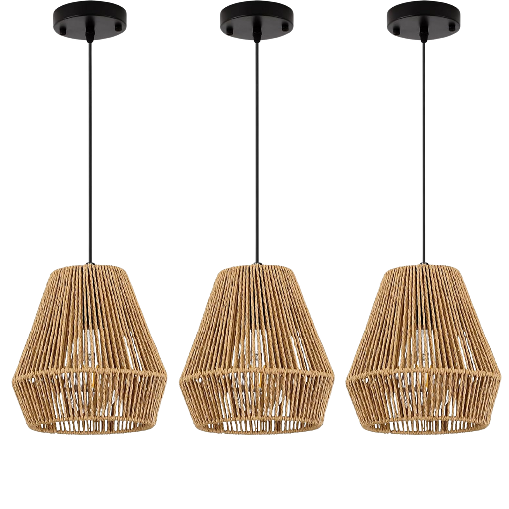 Boho Rattan Pendant Light